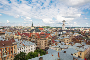 Obraz premium Lviv panoramic view from Bernardine church tower