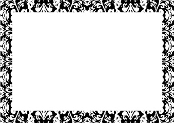 White Frame with Decorated Borders