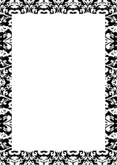 White Frame with Decorated Borders