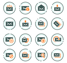 Mail icon set