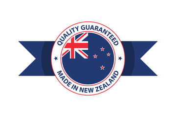 Made in New Zealand quality stamp. Vector illustration