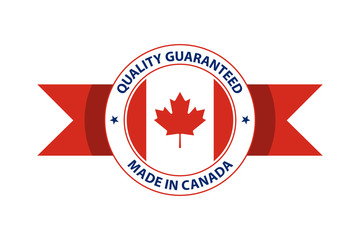 Made in Canada quality stamp. Vector illustration