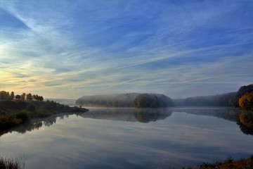 sunrise over the river