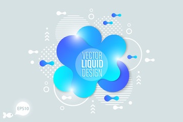 The modern vector liquid form design elements