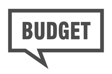 budget sign. budget square speech bubble. budget