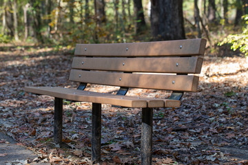 Naklejka premium Bench in the outdoors for sitting and relaxing