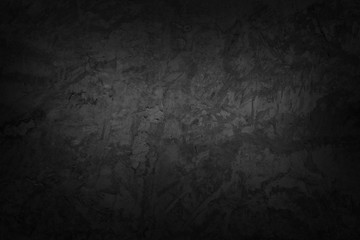 Black wall texture rough background dark . concrete floor or old grunge background with black