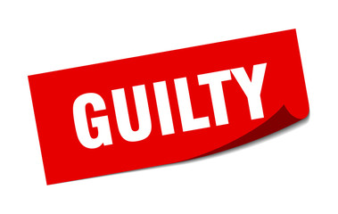 guilty sticker. guilty square isolated sign. guilty