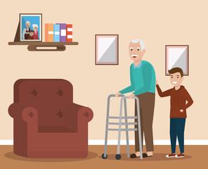 people family flat design image