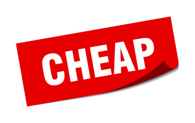 cheap sticker. cheap square isolated sign. cheap