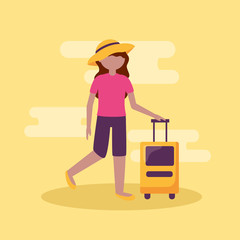 people and travel flat design