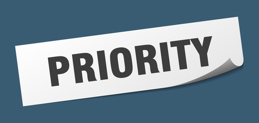 priority sticker. priority square isolated sign. priority