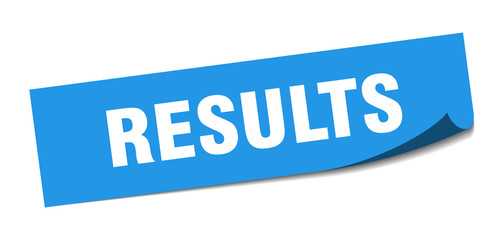 results sticker. results square isolated sign. results