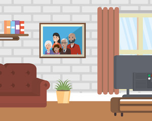 living room flat image design