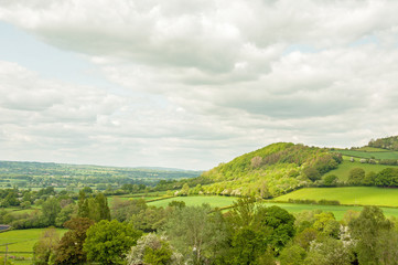 Fototapeta na wymiar Landscape in the Herefordshire countryside of England.
