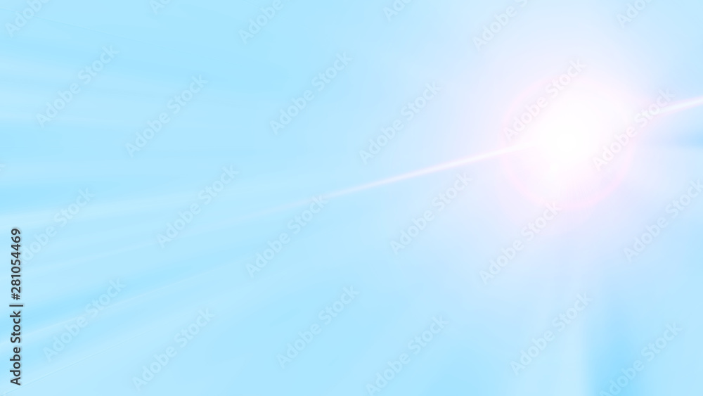 Poster 3d rendering of abstract fast moving stripe lines with glowing sun light flare. high speed motion bl