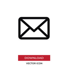 Envelope vector icon in modern style for web site and mobile app