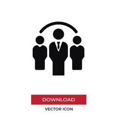 Group vector icon in modern style for web site and mobile app