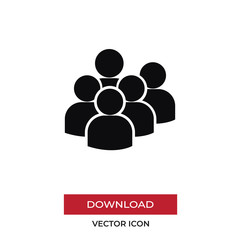 Fototapeta na wymiar Users group vector icon in modern style for web site and mobile app