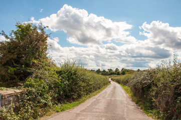 Fototapeta na wymiar Summertime country lane in the English countryside.