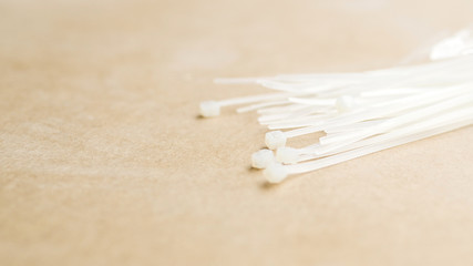 Pile of plastic cable ties