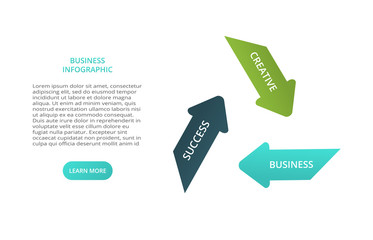 Creative concept for infographic with 3 steps, options, parts or processes. Business data visualization
