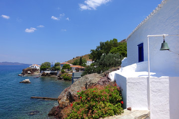 Beautiful villages in island of Hydra, Saronic gulf, Greece