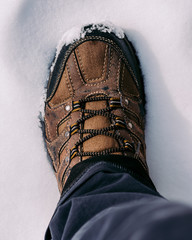 boot in snow