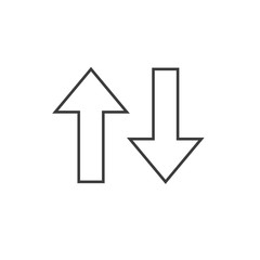 Arrow, down, up icon. Vector illustration, flat design.