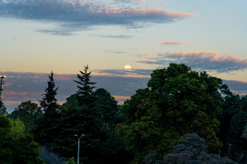 moon over the horizon