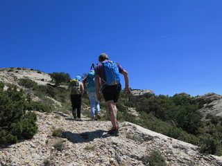 Fototapeta premium groupe de randonneurs ensemble marchant