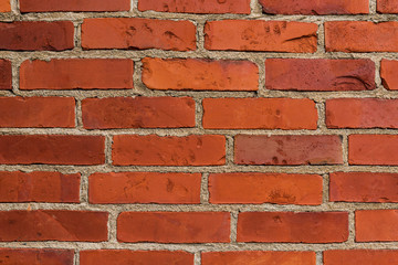 Red brick wall as background