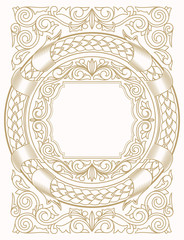 Decorative ornate vintage design card