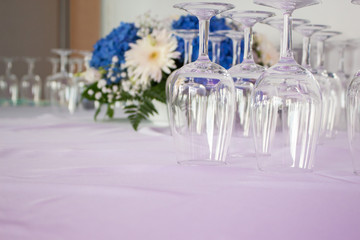 Détails de table de mariage