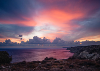 The last moments of the celebration of sunset. Soon he will give way to the darkness of the night, the moon and the stars.