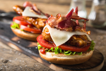 Chicken Cheese And Bacon Sandwich