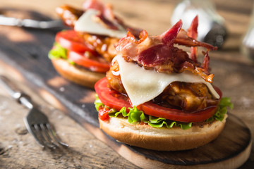 Chicken Cheese And Bacon Sandwich