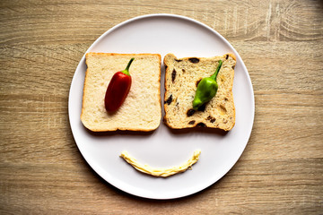 sandwich with cheese and vegetables