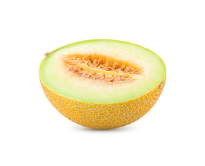 gold melon on white background