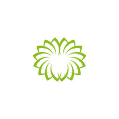 Obraz premium Lotus flower logo design vector template