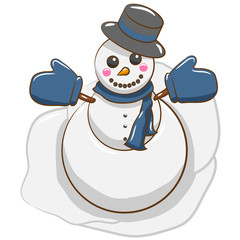 snowman vector graphic clipart design