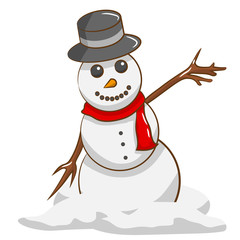 snowman vector clipart design