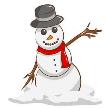 snowman vector clipart design