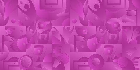 Soccer pink background, vector illustration