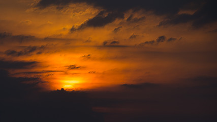Fototapeta na wymiar sunset sky in the evening