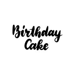 Birthday Cake Handwritten Lettering