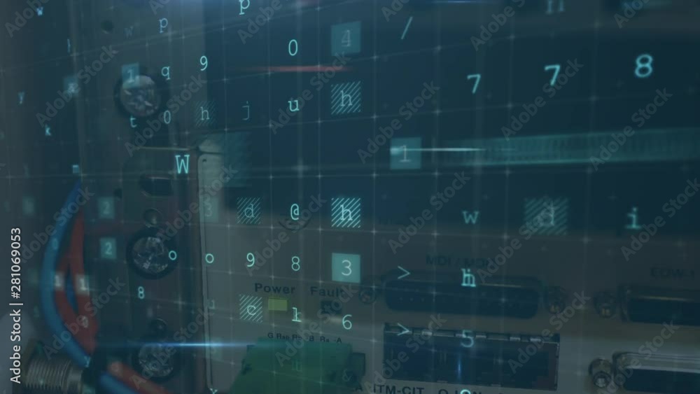 Poster computer server hardware with moving data security messages