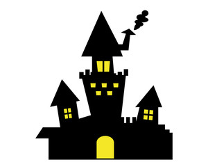 ハロウィン　城　夜　夜空