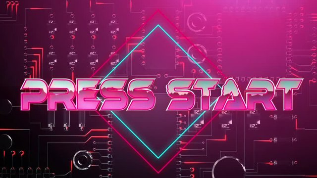 Press start pink game screen