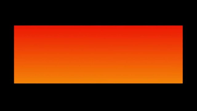 White and orange shapes moving on a black background